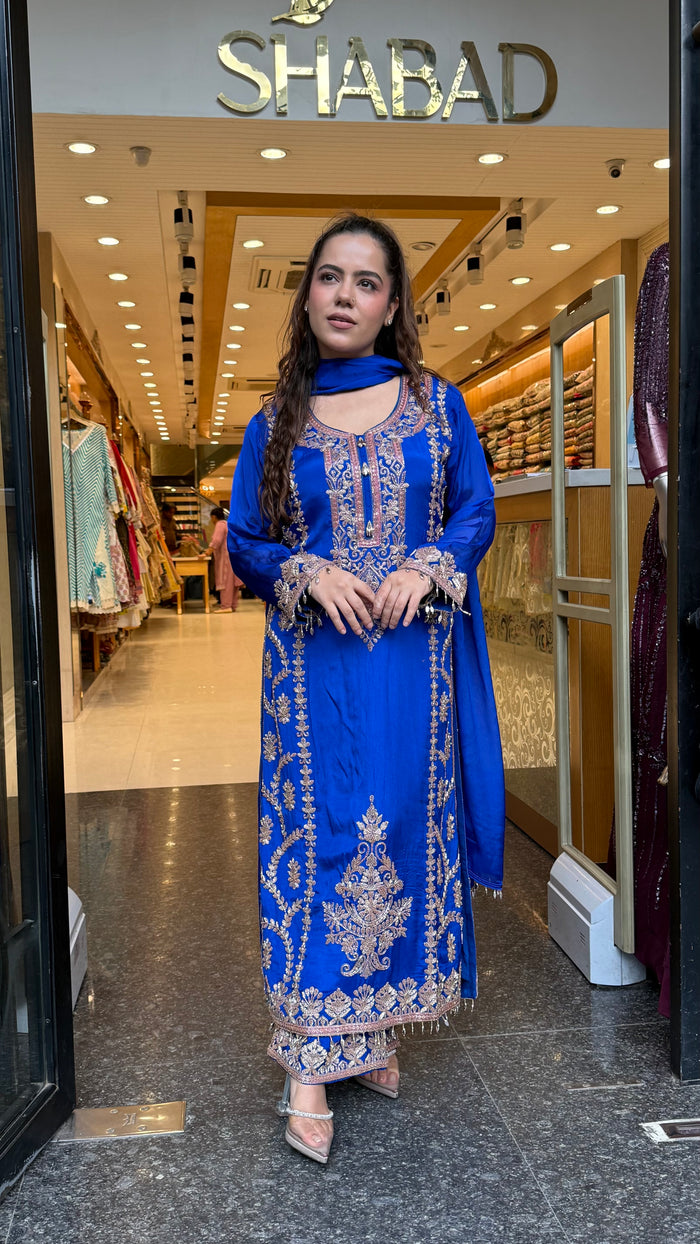 Chinon Beads Work Suit Set | Premium Ethnic Wear | Up to Size 46
