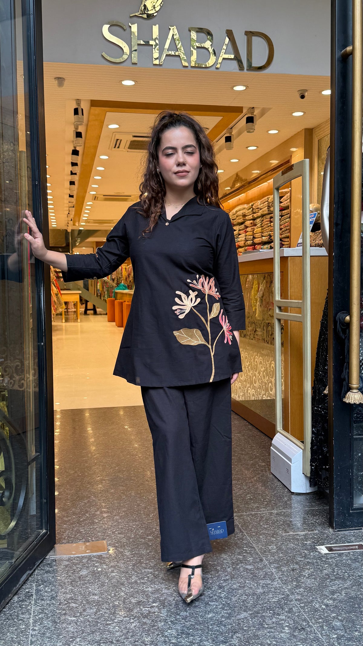 Women’s Cotton Aari Work Co-ord Set | Premium Embroidered Co-Ord Set | Sizes Up to 44