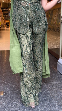 Premium Indo-Western Set in Imported Stretchable Net with Sequin Detailing | Up to Size 40