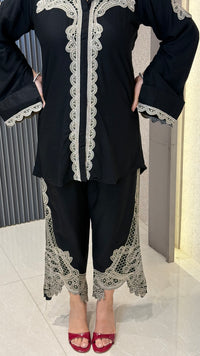 Muslin Thread Embroidered Coord Set For Women
