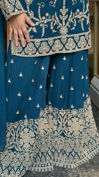Georgette Suit Set with Dori & Mirror Work | Premium Festive Wear