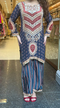 Women’s Digital Print Co-Ord Set | Indian Crepe Fabric | Stylish Two-Piece Outfit | Sizes Up to 44