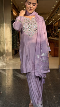 Budget Friendly Maheshwari Cotton Suit with Mirror Work |
