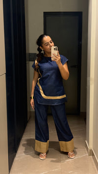Denim Jute Patchwork Coord Set
