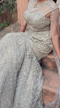 Luxury Fish Cut Lehenga with Zarkan & Sequin Handwork Blouse