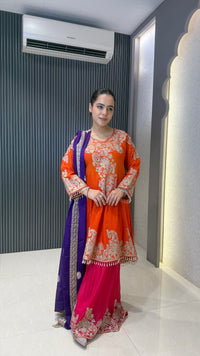 Chinon Dori Work Heavy Suit With Mirror & Sequin Detailing