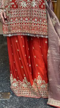 Women’s Chinon Fabric Suit Set | Zari Work & Cutwork | Premium Ethnic Wear | Sizes Up to 46
