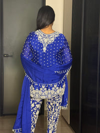 Beaded Work Suit Set | Elegant Handcrafted Design (Up to Size 46)