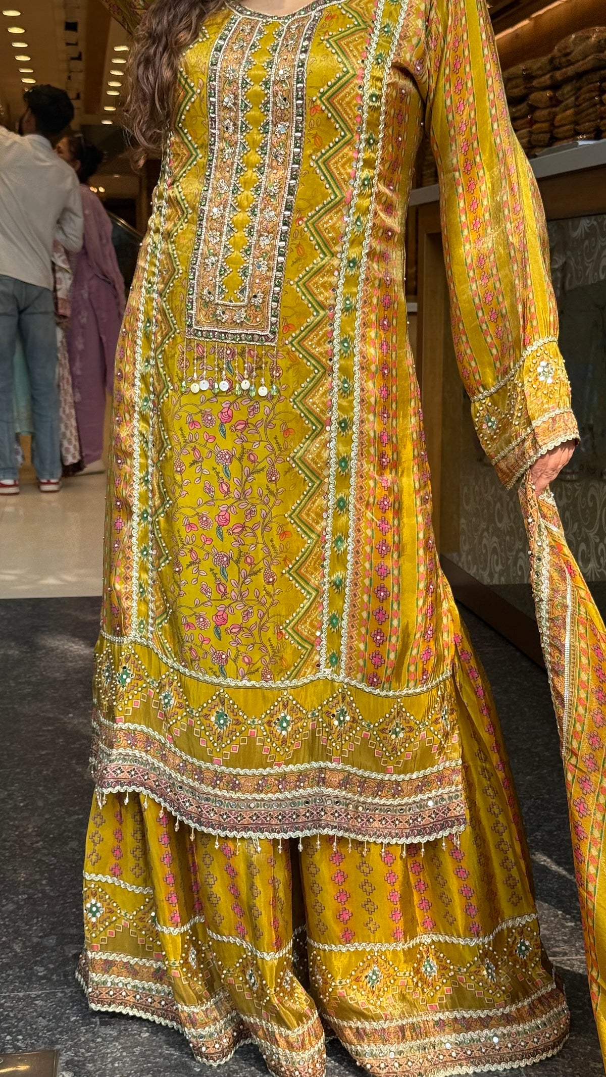 Women’s Shimmer Tissue Suit Set | Pearl, Cutdana & Zarkan Work | Premium Ethnic Wear