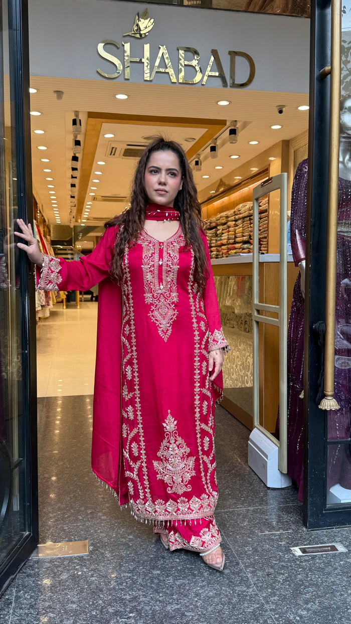 Chinon Beads Work Suit Set | Premium Ethnic Wear | Up to Size 46