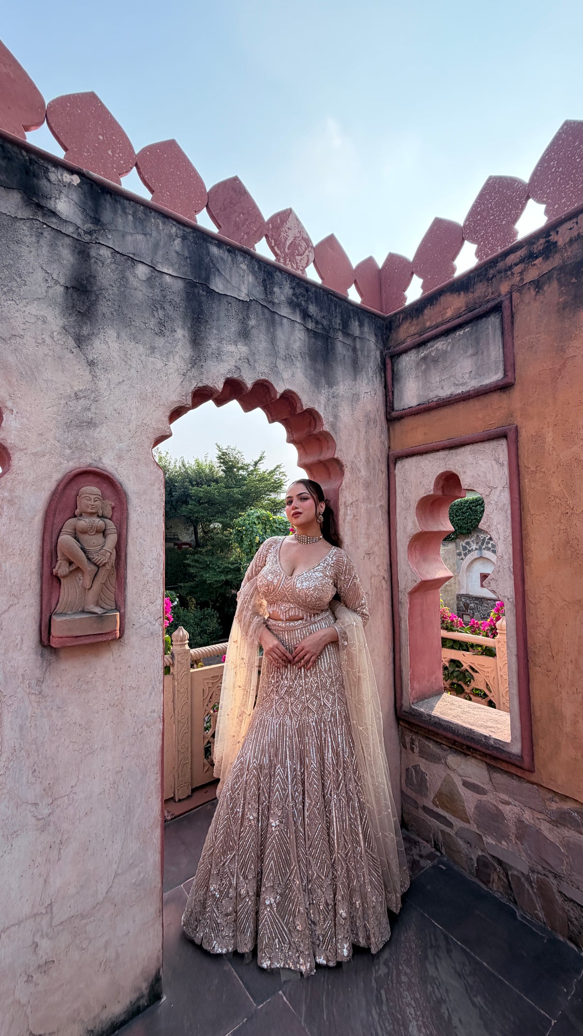 Fish-Cut Lehenga with cutdana, Pearls & Sequin Work | Designer Lehenga