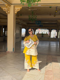 Linen Crochet & Patchwork Coord Set