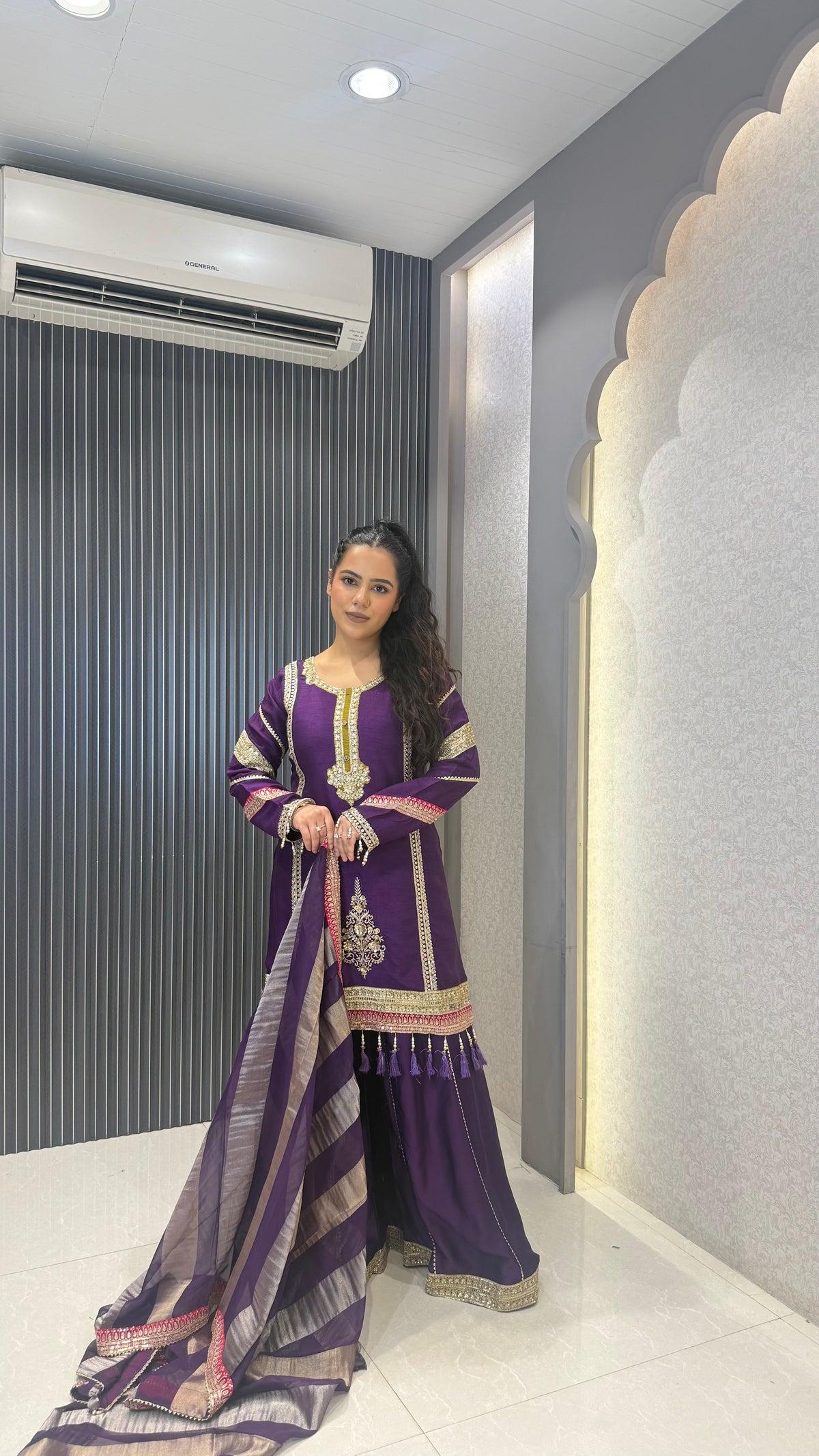 Premium Silk Suit Set with Sequin Handwork