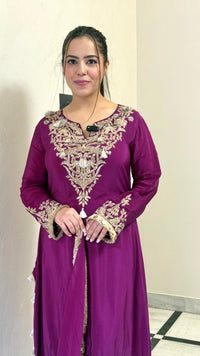 Crepe Dori Work Set with Coin Tassels & Pants