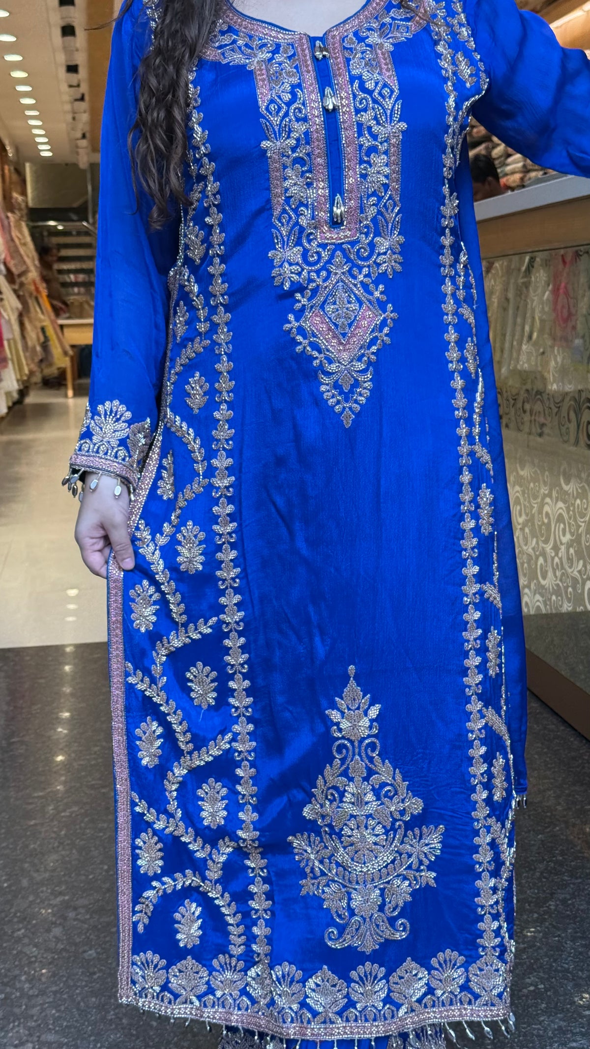 Chinon Beads Work Suit Set | Premium Ethnic Wear | Up to Size 46