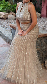 Luxury Fish Cut Lehenga with Zarkan & Sequin Handwork Blouse
