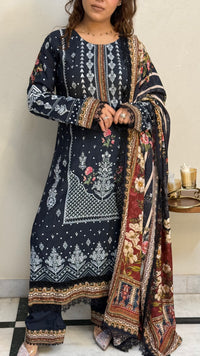Pakistani muslin fabric  Suit with thread embroidery and Digital print dupatta | Budget-Friendly Ethnic Wear |