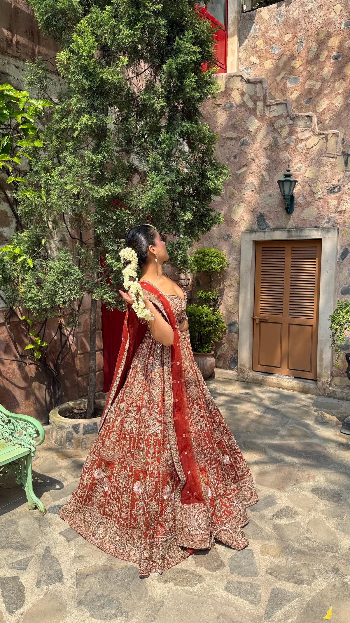 Pure Raw Silk Dori & Thread Embroidered Lehenga with Pearl, Sequin & Stone Detailing