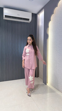 Women’s Linen Co-Ord Set with Dori Work | Premium Two-Piece Outfit