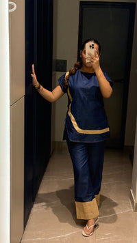 Denim Jute Patchwork Coord Set