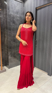 Elegant Georgette Suit with Sequin, Cutdana & Pearl Detailing
