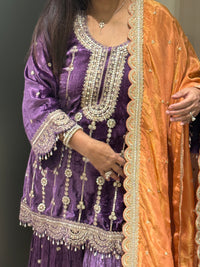 Velvet Sheet Work Suit – Premium Heavywork | Party & Wedding Edit