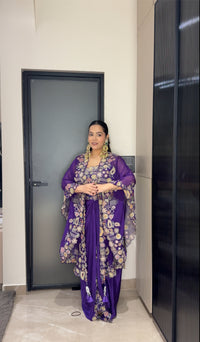 Thread Embroidered Indowestern Set – Elegant Fusion Wear