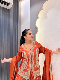 Shimmer Silk Lehenga with Dabka, Zardozi & Pearl Handwork