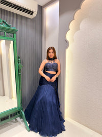 Fish Cut Lehenga Set with Handworked Blouse