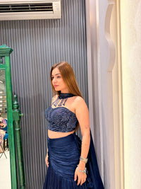 Fish Cut Lehenga Set with Handworked Blouse