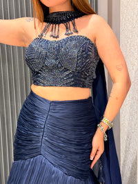 Fish Cut Lehenga Set with Handworked Blouse