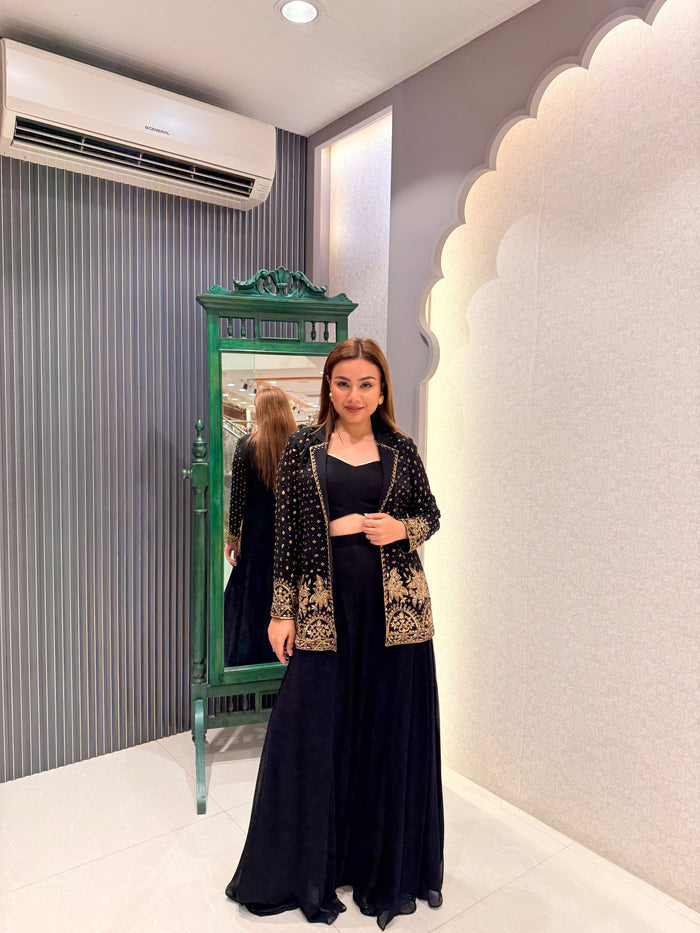 Indowestern Set with Sequin & Dabka Handwork