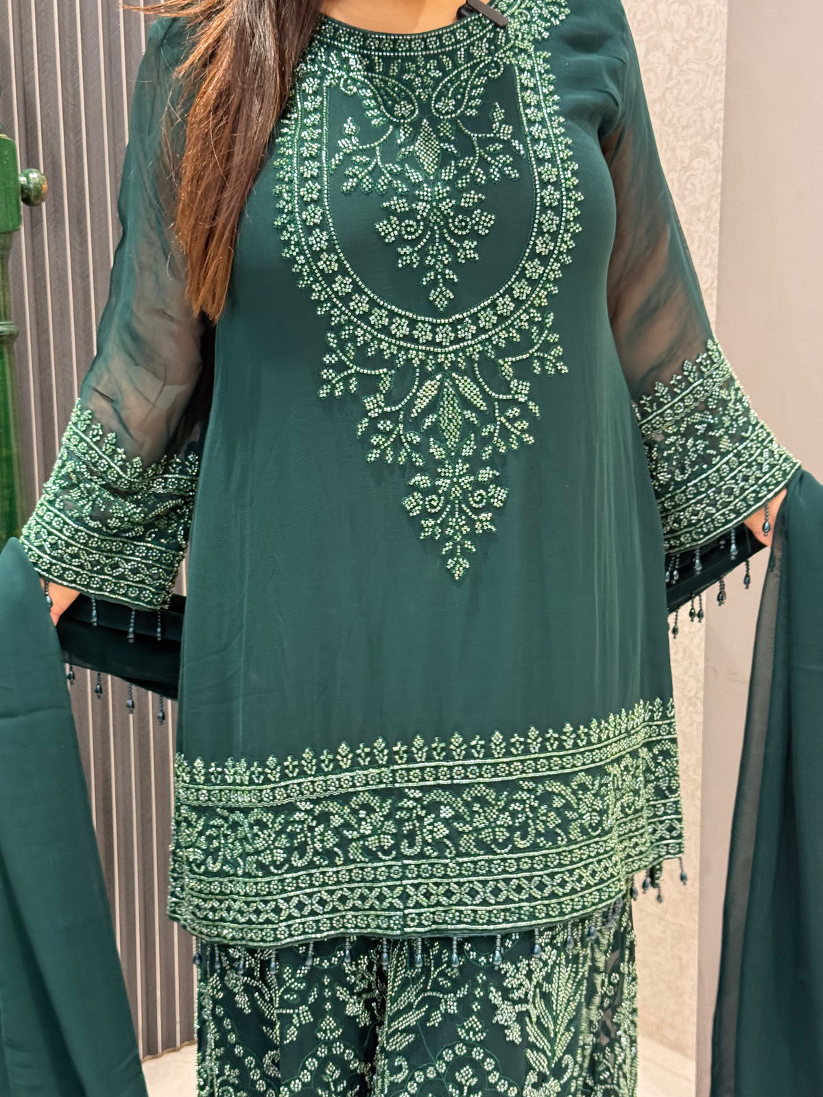 Beaded Handwork Suit Set