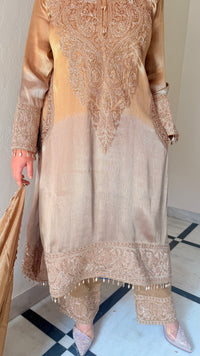 Shimmer Silk Suit with Elegant Beads Work