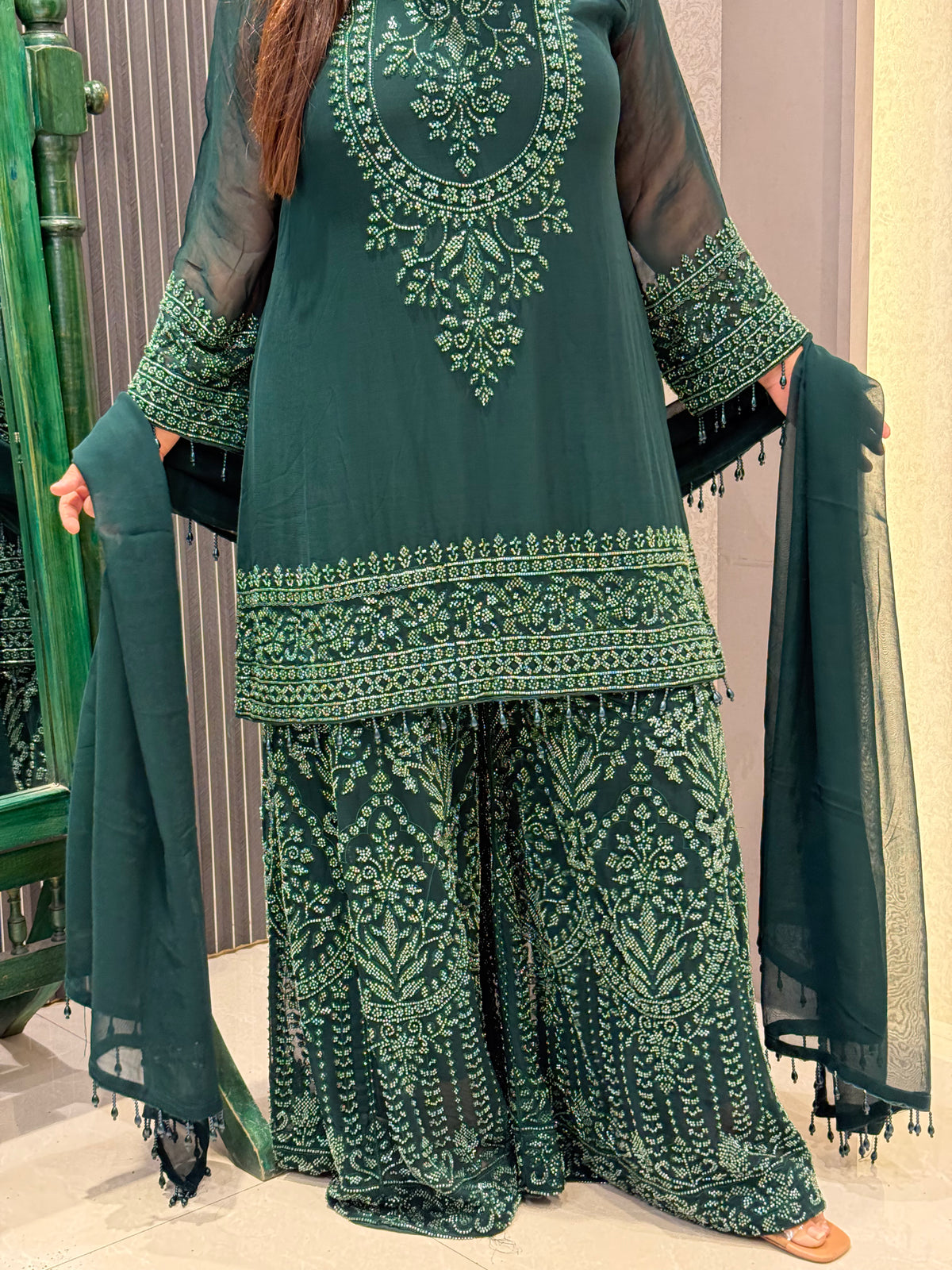 Beaded Handwork Suit Set
