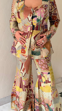 Banarasi Weave Indo-Western with Mirror, Pearl & Swarovski Work