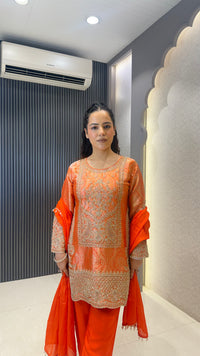 Premium Brocade Suit Set with Beads Handwork