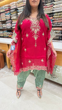 Organza Dori Work Indo Western Set – Elegant Festive Wear (Upto Size 44)