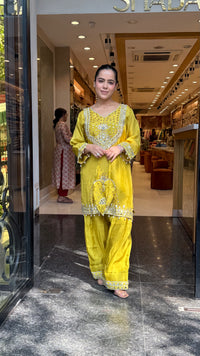 Shimmer Tissue Co-Ord Set with Gotta & Mirror Work Detailing