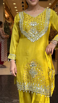 Shimmer Tissue Co-Ord Set with Gotta & Mirror Work Detailing