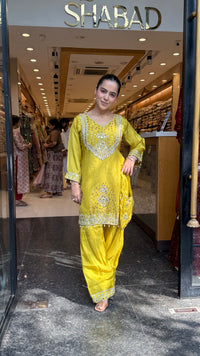 Shimmer Tissue Co-Ord Set with Gotta & Mirror Work Detailing