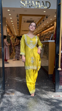 Shimmer Tissue Co-Ord Set with Gotta & Mirror Work Detailing