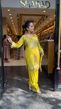 Shimmer Tissue Co-Ord Set with Gotta & Mirror Work Detailing