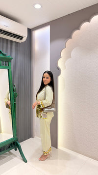 Cotton Co-ord Set with Brush Print