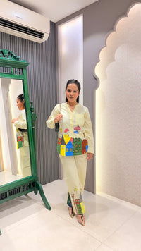 Cotton Brush Print Co-ord Set