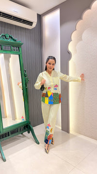 Cotton Brush Print Co-ord Set