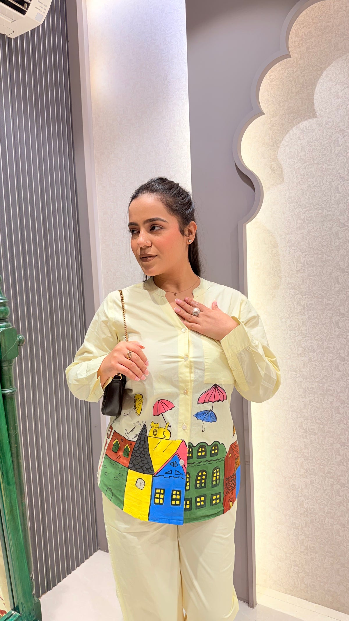 Cotton Brush Print Co-ord Set