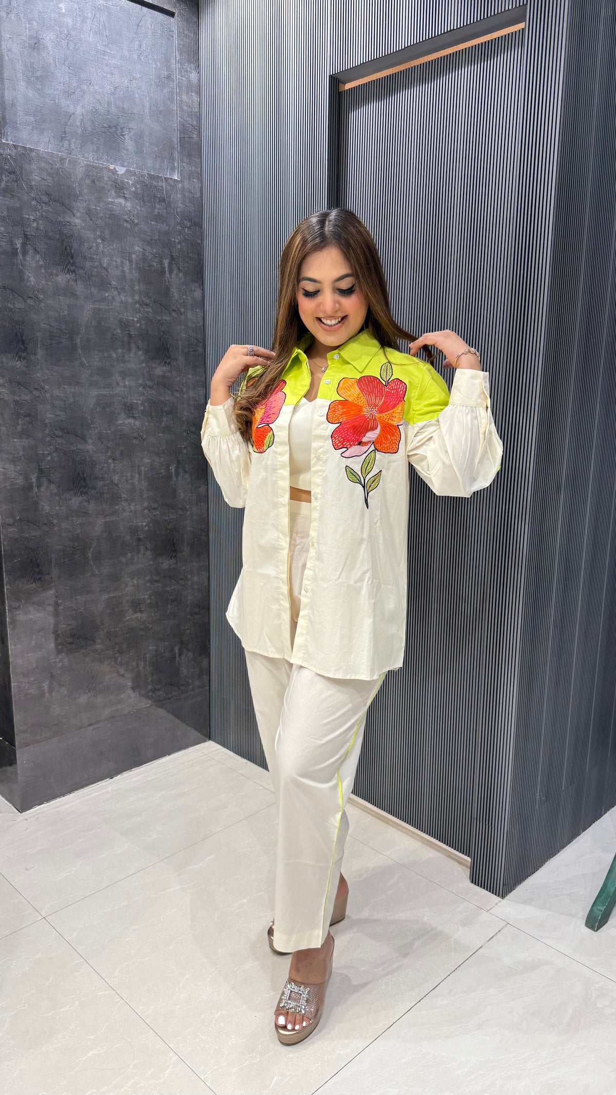 Handprint Co-ord Set – Blouse & Pant