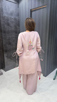 Parsi Handwork Coord Set in Shimmer Silk