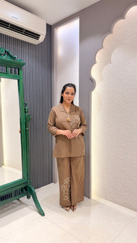 Cotton Co-ord Set with Dori Work